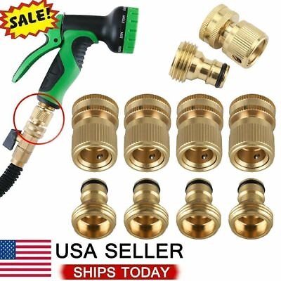 #ad Garden Hose Quick Connect Solid Brass Quick Connector Garden Hose Fitting 3 4#x27;#x27; $19.99