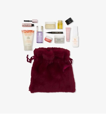 #ad Ulta Beauty 12 Pcs Makeup Skincare Deluxe Samples Gift Set Red Fluff Bag $29.99