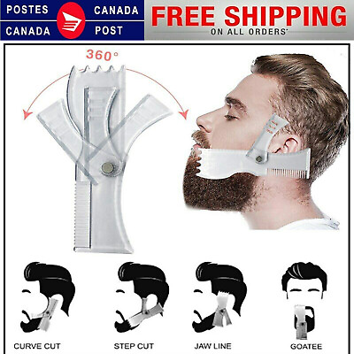 #ad Adjustable Beard Shaping Tool Styling Template for Men 360°Rotating Beard Shaper C $8.98
