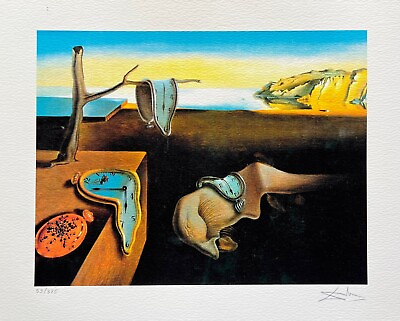 #ad Salvador Dali PERSISTENCE OF MEMORY Facsimile Signed amp; Numbered Giclee Art 12x16 $59.99