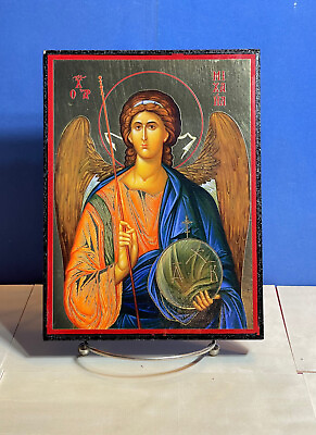 #ad Archangel Michael Orthodox high quality byzantine style Wooden Icon 6x8 inch $37.00
