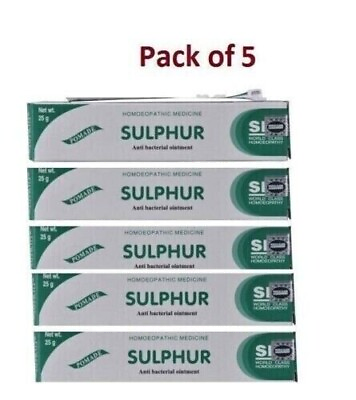 #ad 5 X 25gm SBL Sulphur 10% Ointment For Acne Eczema Mites Scabies amp; Blackheads $17.95