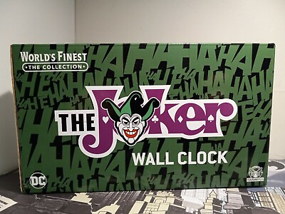 #ad DC Worlds Finest Collection The Joker Wall Clock TNT Culturefly $24.99