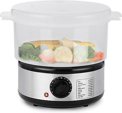 #ad 2 Qt Elcteric Food Vegetable Steamer w Steamer Tray Auto Shut off 60 min Timer $19.19