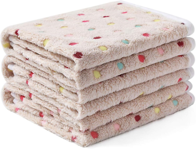 #ad 1 Pack 3 Blankets Super Soft Cute Dot Pattern Pet Small $18.38