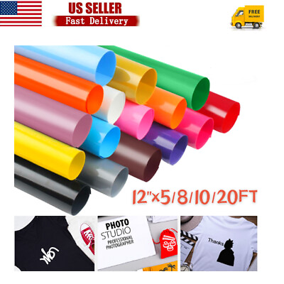 #ad Heat Transfer Vinyl 12quot; x 5ft HTV 15 20 Foot Roll Freeamp;Fast Shipping US $5.30