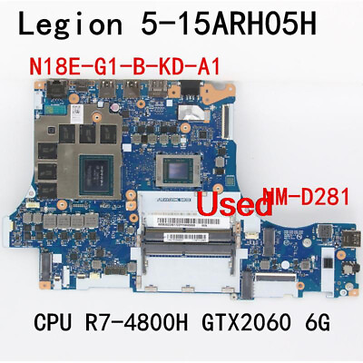 #ad NM D281 For Lenovo Legion 5 15ARH05H Motherboard CPU R7 4800H GPU GTX2060 6G $547.00