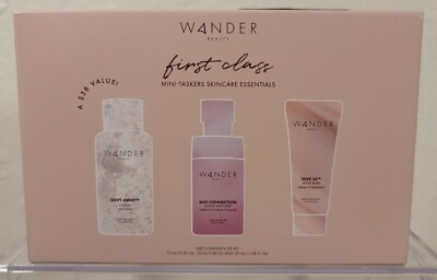 #ad Wander Beauty First Class Mini Taskers Skincare Essentials: 3 Piece New in Box $17.49