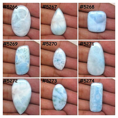 #ad #ad Natural Larimar Cabochon Loose Gemstone Cab Mix Shape For Jewelry Making $5.99