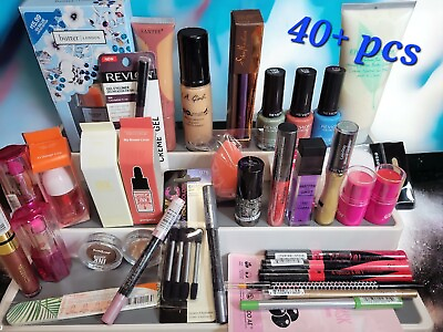 #ad 40 Pcs Makeup Mixed Lot Cosmetic Set Lips Eyes Cheeks Face EXACTLY AS SHOWN $29.69