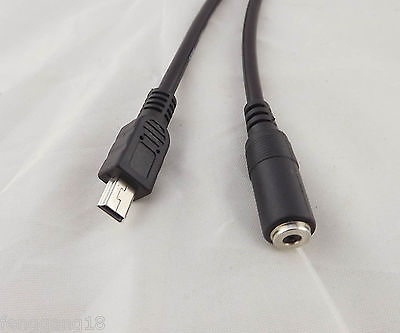 #ad Mini USB 5 Pin Male To 3.5mm Female AUX Audio Sync Headphone Adapter Cable Cord $2.49