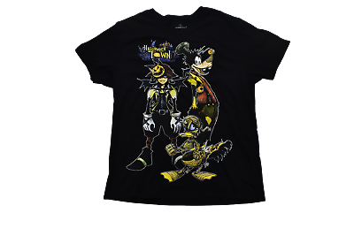 #ad Disney Kingdom Hearts Womens Halloween Town Sora Black Shirt New L 2XL 3XL $9.99