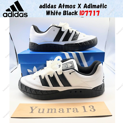 #ad Atmos x Adidas Adimatic White Black Sneakers ID7717 US 4 14 Brand New $171.78