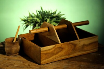 #ad Multi Purpose Handcraft Wooden Tray New Designer Handmade kitchen Decorative $62.30