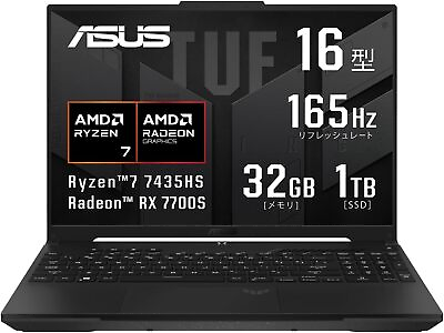 #ad ASUS Gaming Laptop TUF Gaming A16 FA617NTR 16.0in RX7700S Ryzen7 7435HS 32GB SSD $1999.11
