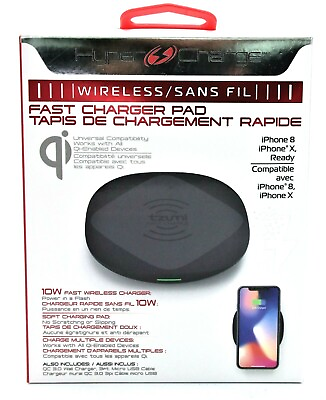 #ad Brand New Tzumi HyperCharge 10 Watt Wireless Fast Qi Charger Pad iPhone Samsung $9.99