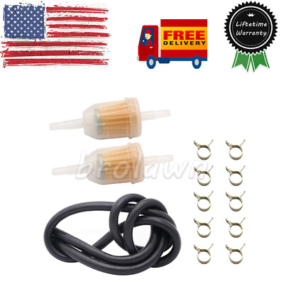 #ad 1X Meter 6 Foot ¼ Inch Fuel Line 2X 1 4 Inch amp; 5 16 Inch Fuel Filter 10 Clamps $13.49
