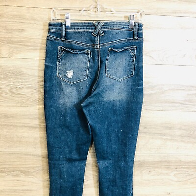 #ad BP Jeans Women#x27;s 28 Tattered Blue Jeans Distressed Measured 28X28 Pants $17.99