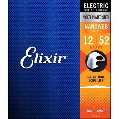 #ad Elixir 12152 Nanoweb Heavy Electric Guitar Strings 12 52 $12.99