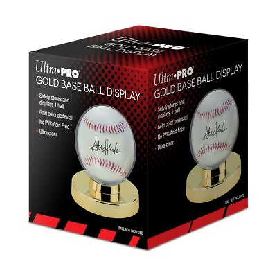#ad Ultra Pro Gold Pedestal Baseball Display Case Globe Style Enclosure $7.95