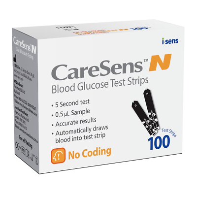 #ad CareSens N Blood Glucose 100 TEST STRIPS Long expiry 100% genuine Product $21.84