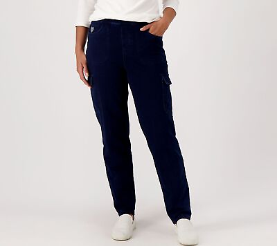 #ad Quacker Factory Women#x27;s Jeans Sz XL DreamJeannes Cargo Pocket Blue A522385 $26.85
