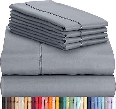 #ad 6 Piece Premium Bamboo Sheet Set Deep Pockets 50 Colors 2200 Count Soft $35.99