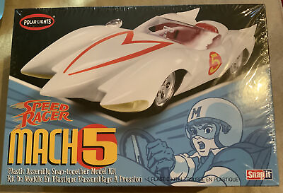 #ad SPEED RACER MACH 5 POLAR LIGHTS SKILL 2 SNAP MODEL KIT 1 25 SCALE NEW SEALED $14.00