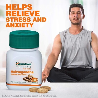 #ad 5 X Himalaya Ashvagandha Tabs For Reduce Stress amp; Rejuvenate Mind amp;body Exp 2025 $36.90