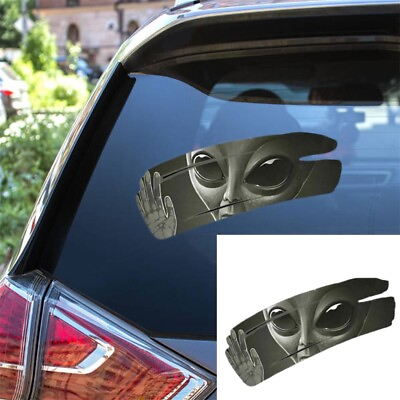 #ad 11.8*7.87 Inch Decal 3D Alien Car Window Sticker Self Adhesive Vinyl Auto Racing $9.03