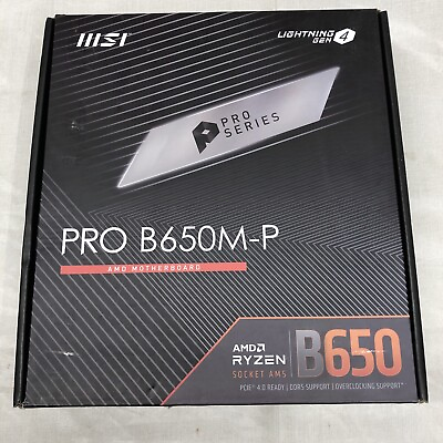 #ad MSI PRO B650M P AM5 Ryzen 7000 DDR5 SATA 6G 2x M.2 7.1 Audio mATX Motherboard88 $98.99