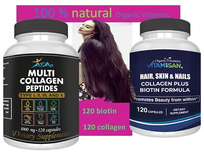 #ad HAIR NAIL capsules kit 240 Para Hacer growth Cabello Mas Rapido piel Uñas Pelo $22.00