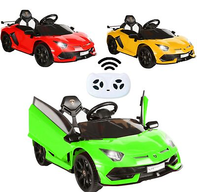 #ad 12V Kids Electric Car Ride On Toys Licensed Lamborghini Car w Remote Control## $133.99