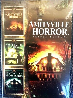 #ad THE AMITYVILLE HORROR TRIPLE FEATURE 3 DISC DVD SET BRAND NEW SEALED $10.99