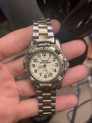 #ad Mens Silver Sports Illustrated Watch Untested Quartz A10 $7.00