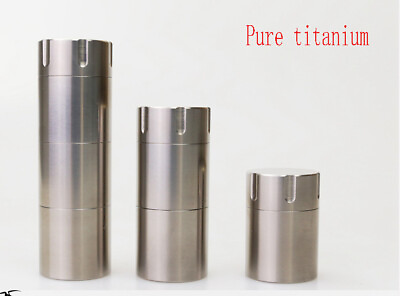 #ad NEW Titanium Alloy Waterproof Case Pill Box Portable Container Pill Storage Box $38.12