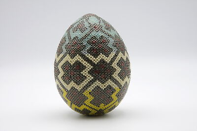 #ad Beaded Egg Crochet Seed with Author#x27;s Unique Ornament Handmade Ukraine $119.00