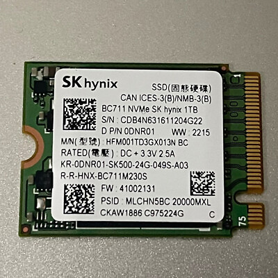 SK Hynix BC711 m.2 2230 1TB NVMe PCIe for Microsoft Surface Pro 7 8 Steam Deck $180.49