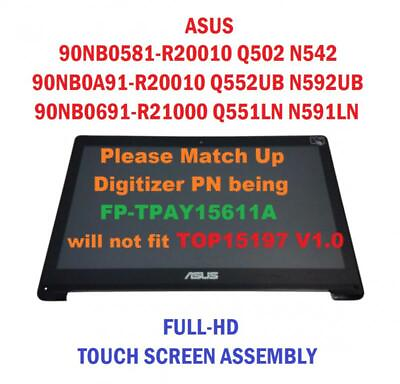 #ad 15.6quot; Touch LCD Screen Assembly Digitizer Board ASUS Q551 Q551L Q551LA $170.00