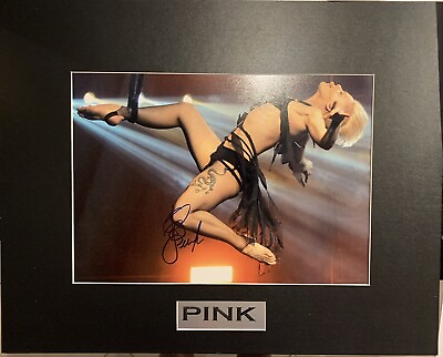 #ad PINK signed 11 X 14 photo and matted to 16x20 w Laser engraved plate. No COA $79.95