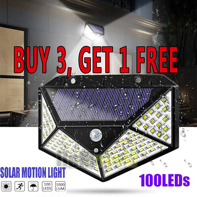 #ad #ad 100 LED Solar Power Light PIR Motion Sensor Security Outdoor Garden Wall Lamp US $7.99