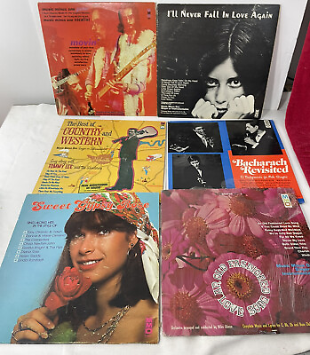 Lot of 6 Music Minus One Vintage Rock Pop LPs for Singer instruments Guitar MMO $30.00