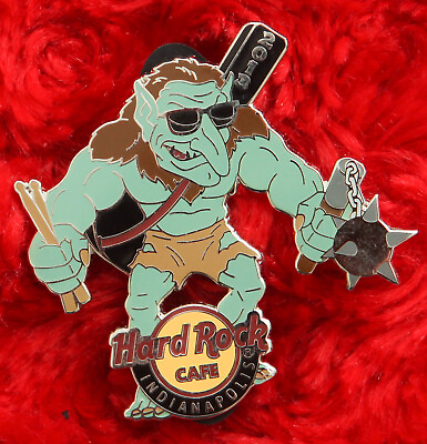 Hard Rock Cafe Pin Indianapolis Gaming Gen Con Troll ogre monster Flail weapon $14.99