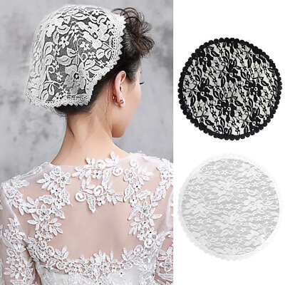 #ad Lace Bandanas Thin Sunscreen Headscarf Wedding Bridal Headscarf Lace Headscarf $3.79