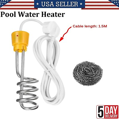 #ad 1500W Electric Water Stick Heating Rod For Bathtub Camping Swimming Pool Heater $29.99