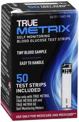#ad True Metrix Blood Glucose 100 Test Strips 2 x 50 $23.13