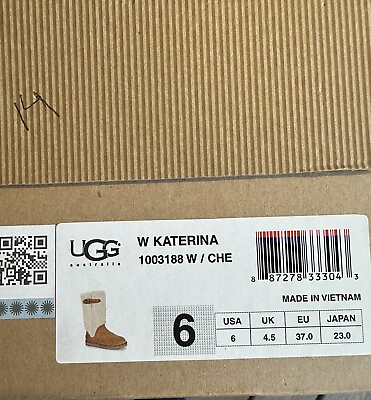 #ad UGG KATERINA WOMEN TALL BOOTS SUEDE CHESTNUT Size US 6 Unworn $250.00