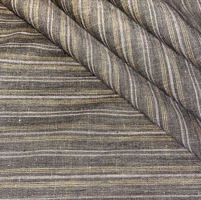 #ad Rare Vintage 100% Silk Striped Fabric By The Yard $28.99
