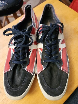 #ad Gola Men#x27;s British Flag England Print Sneaker Shoes US 12 EUR 45 UK 11 Low Top $9.87
