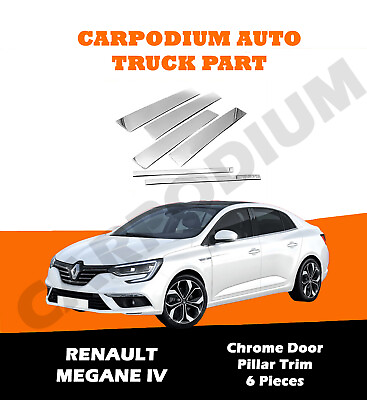 #ad Chrome Door Pillar Trim 6 pcs S.STEEL For Renault Megane IV 2015 2020 $36.00